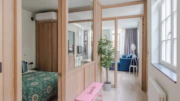 Appartement, 1 trÚs grand lit et 1 canapé-lit, cuisine, vue ville (Brewer St B)