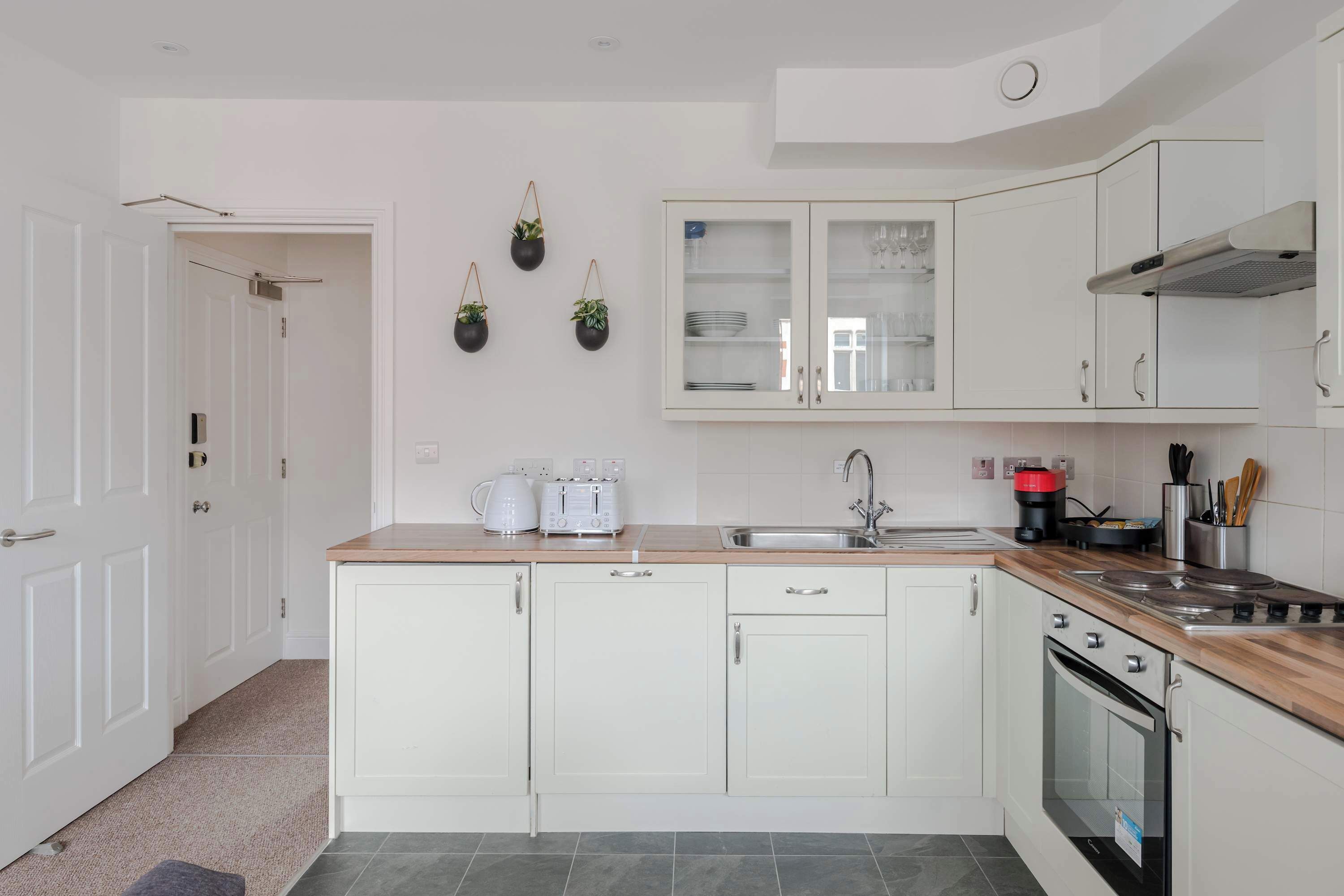 Apartamento, 1 cama King e sofá-cama, não aceita animais de estimação (Foley St 3) | Cozinha privada