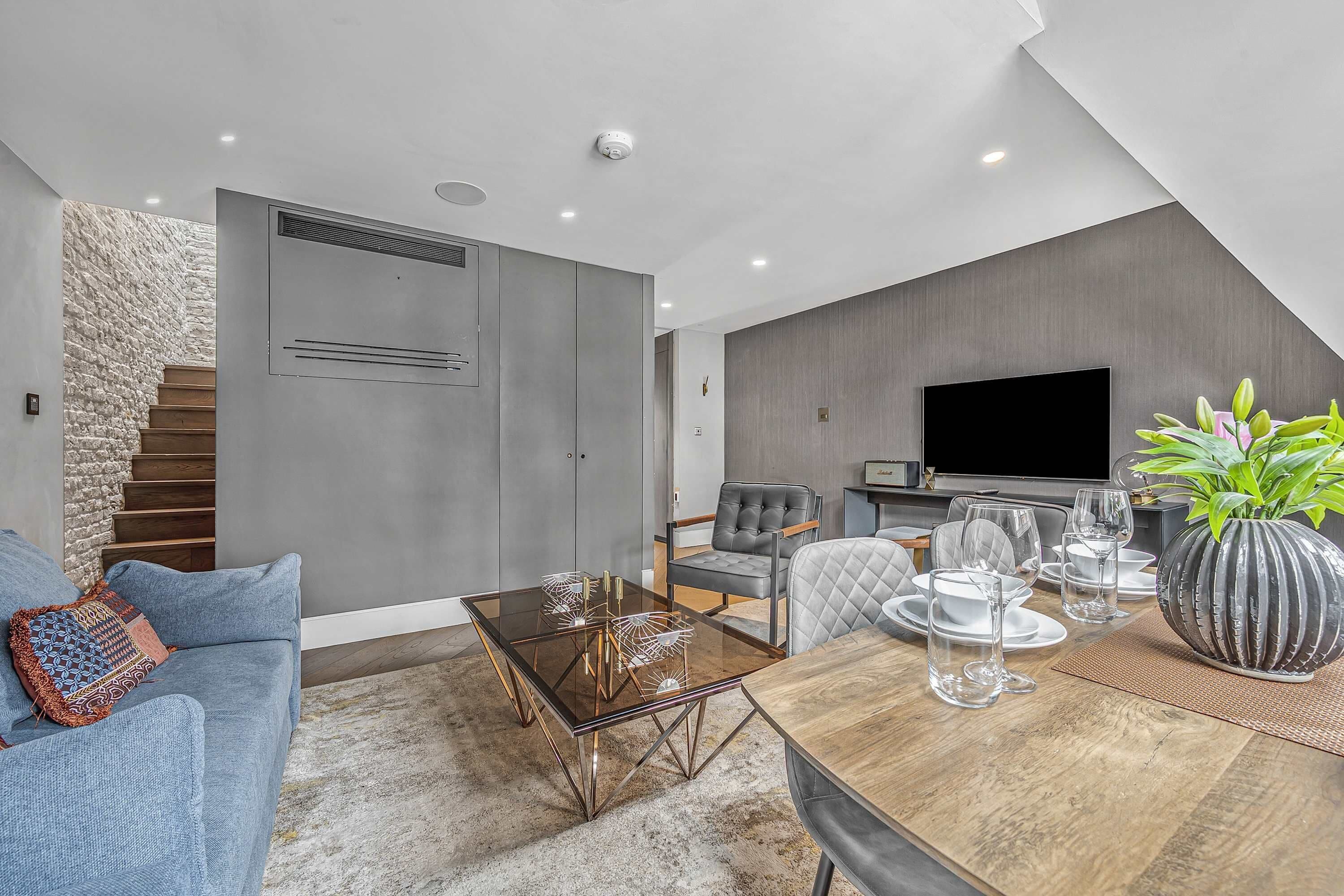 Appartement, 1 kingsize bed met slaapbank, patio, uitzicht op stad (Bateman St 13, 3) | Interieur