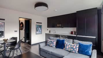 Apartment, 1 Double Bed with Sofa bed, Patio, City View (Old Compton 4) | Living area
