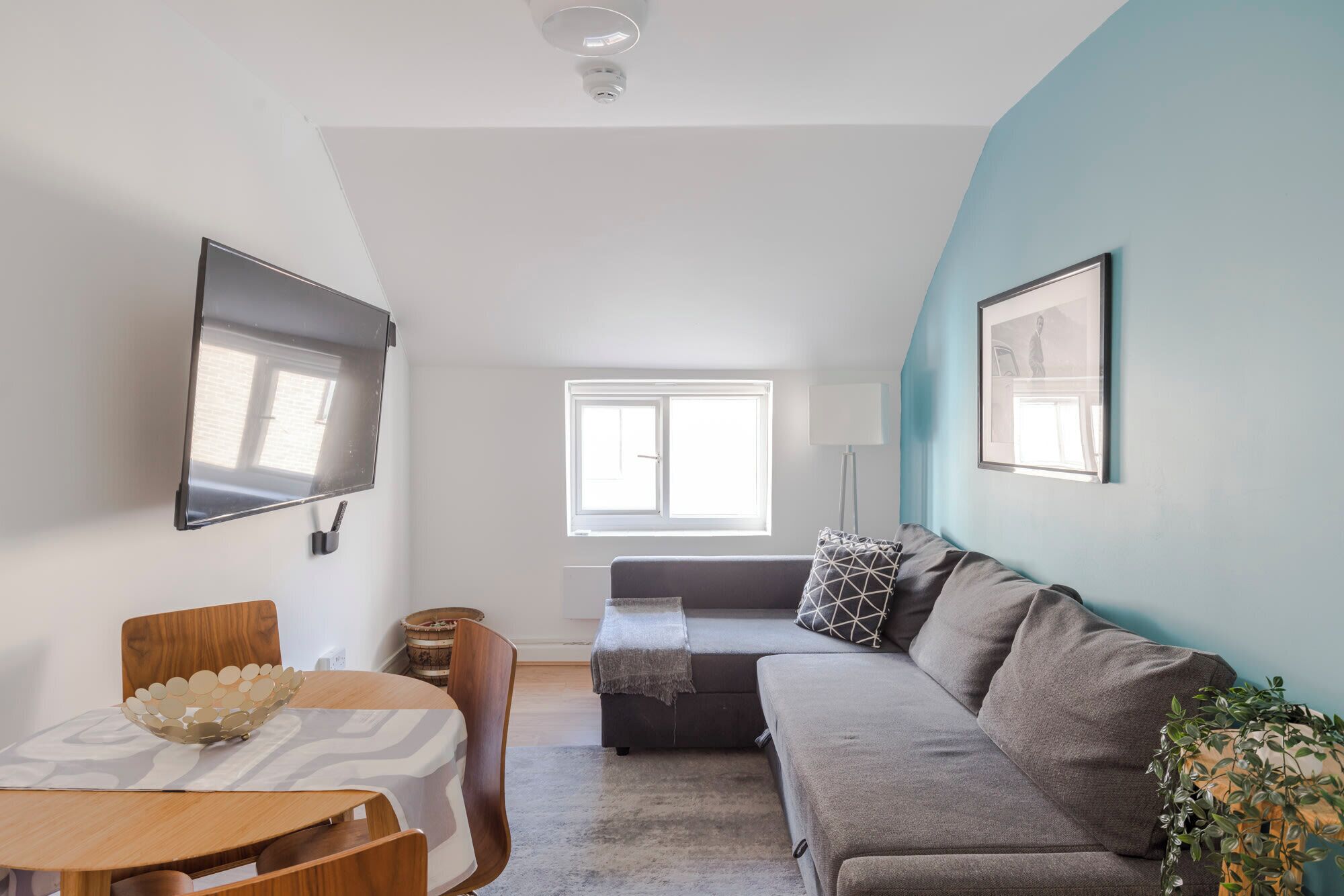 Leilighet, 1 dobbeltseng med sovesofa, kjøkken, byutsikt (Grafton C) | Oppholdsområde