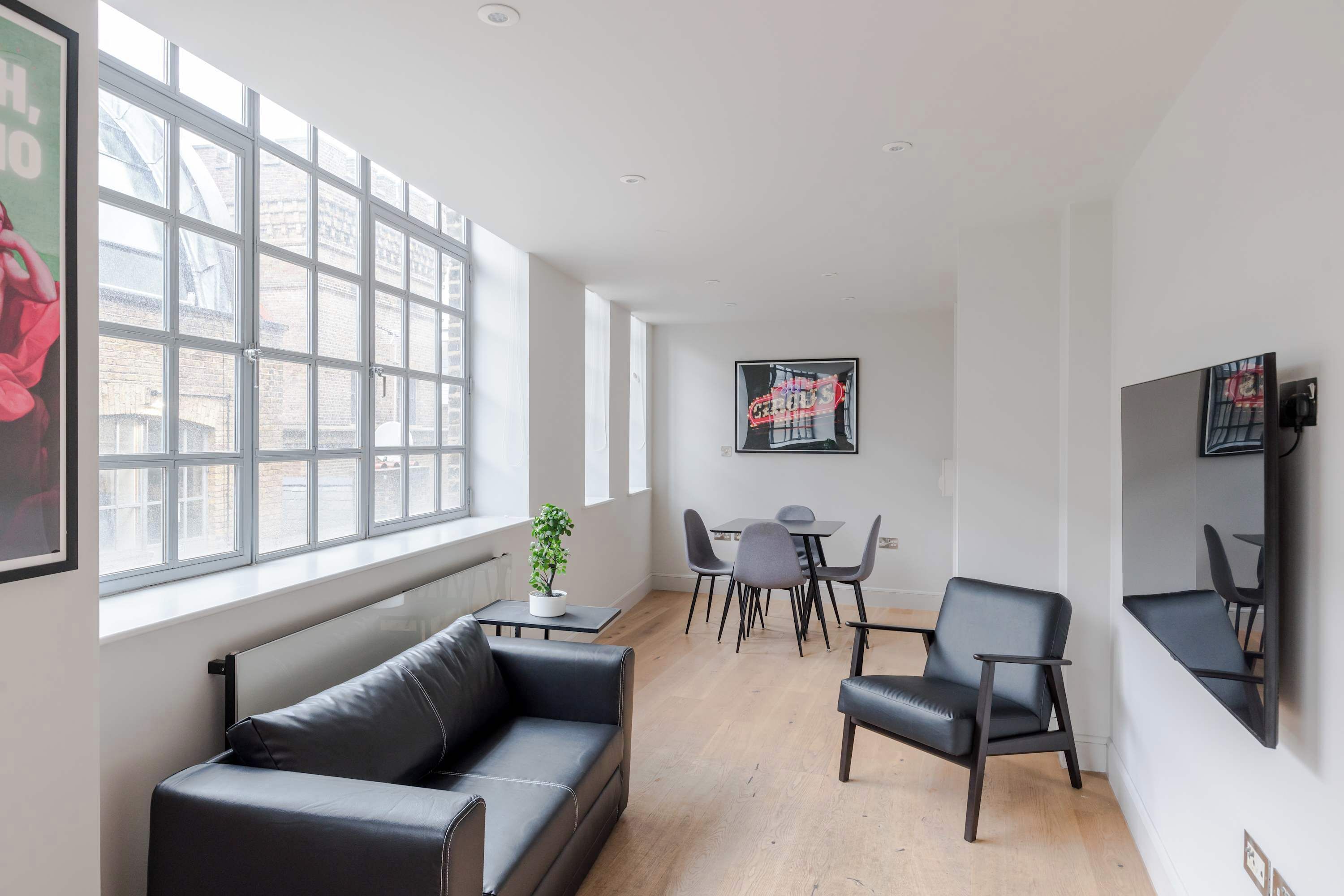 Lägenhet - 1 dubbelsäng med bäddsoffa - kök - utsikt mot staden (Sandra House 4) | Vardagsrum