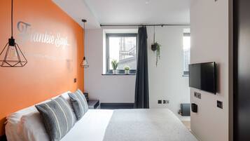 Apartment, 1 King-Bett und Schlafsofa, Küche, Stadtblick (Long Acre 2) | 1 Schlafzimmer