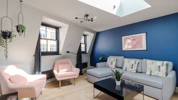 Appartamento, letti multipli, terrazzo, vista città (Long Acre 3) | Area soggiorno