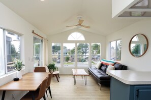 Comfort Cabin, Partial Ocean View | Living area - Camp Trinidad RV Resort and Cabins (Trinidad)