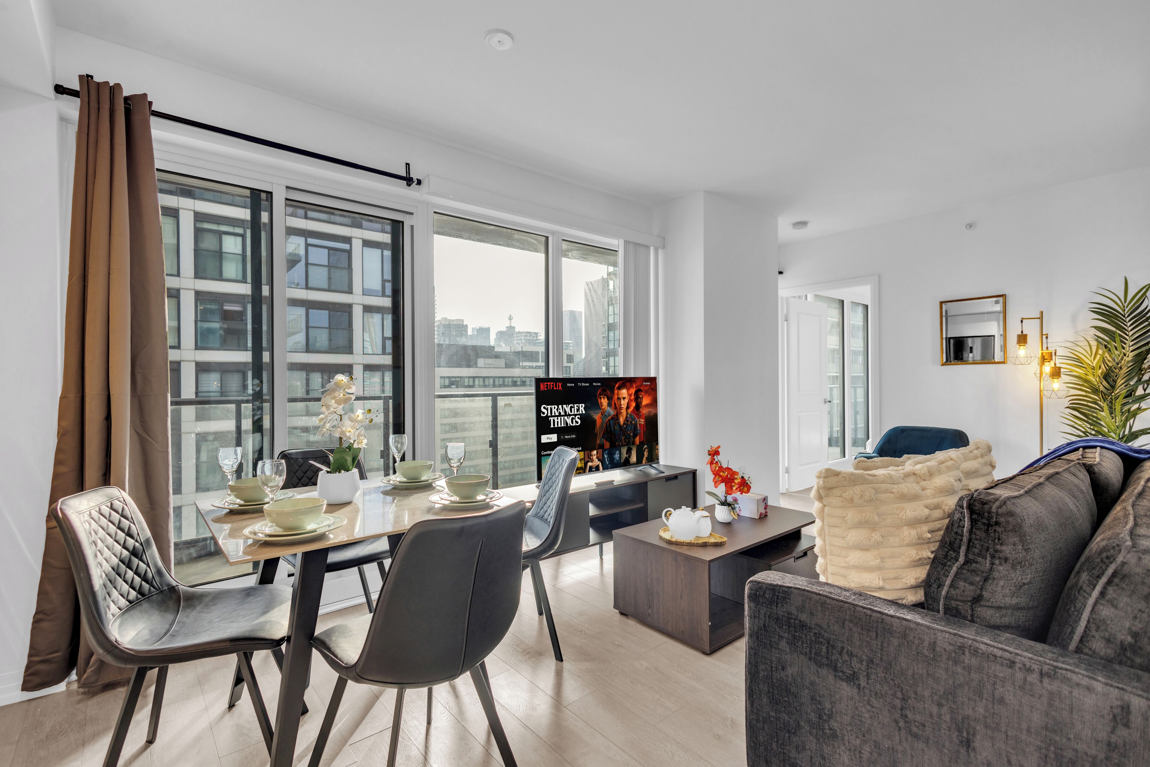 Individually decorated, individually furnished, desk, iron/ironing board