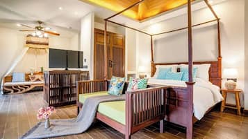 Coffres-forts dans les chambres, bureau, draps fournis