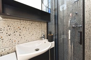 Bathroom - Studio mit Klimaanlage und Pool (Valbandon)