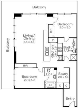 Floor plan - Luxurious, modern, amongst it all (South Yarra)