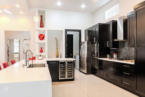 Modern upscale home with an amazing kitchen.