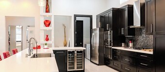 Modern upscale home with an amazing kitchen.