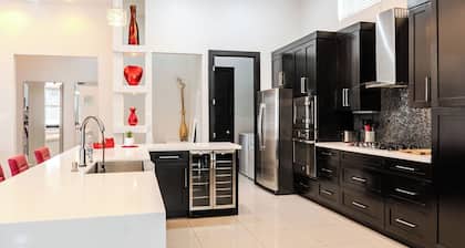 Modern upscale home with an amazing kitchen.