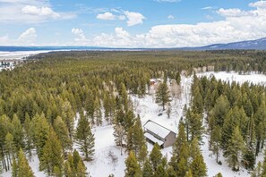 Aerial view - The Wolf Den | New 2026 | Hot Tub | Sleeps 16 (Island Park)