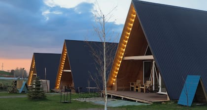 Charming AFrame Aqua villa with mointain view in Almaty