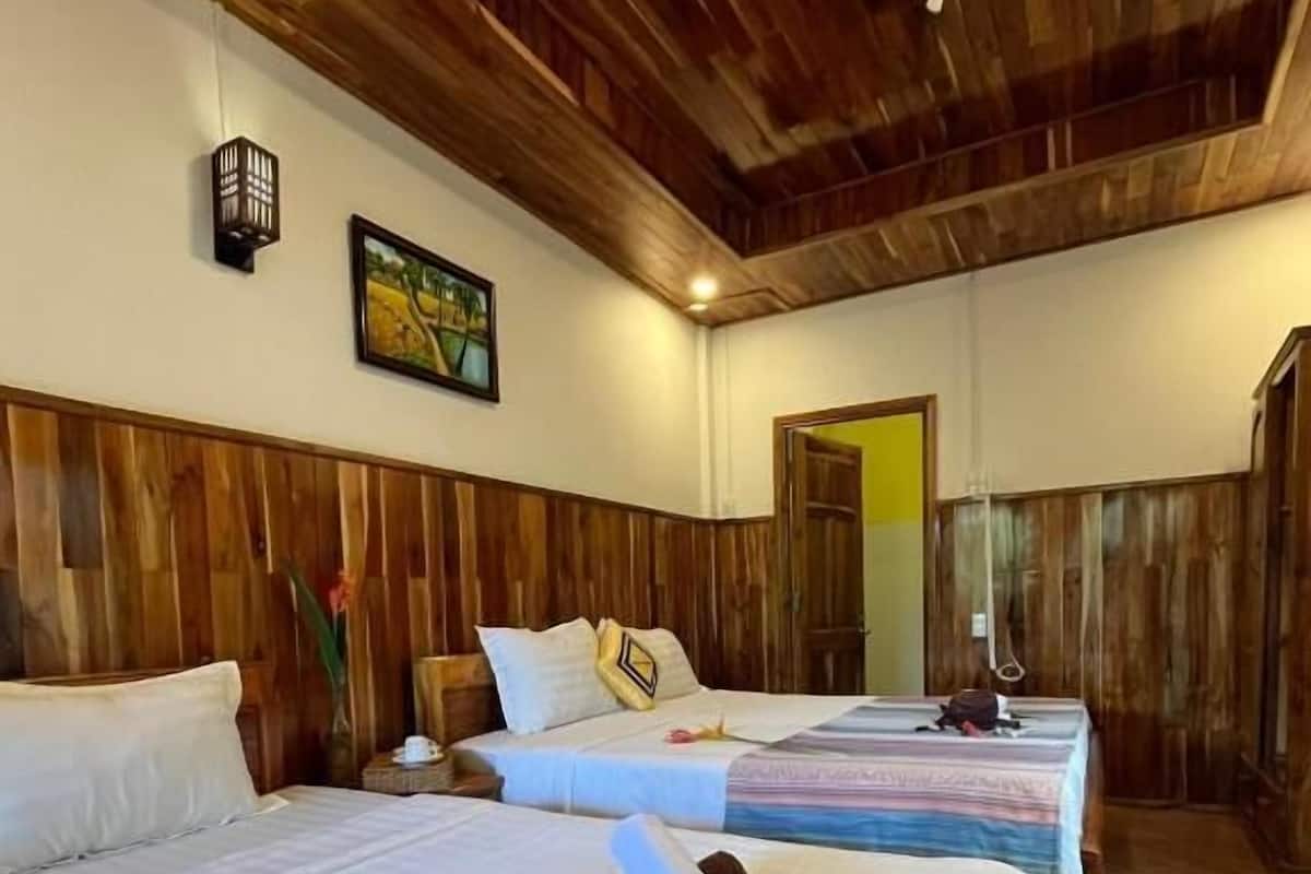 Triple Room, Balcony, Garden View | In-room safe, desk, laptop workspace, blackout curtains