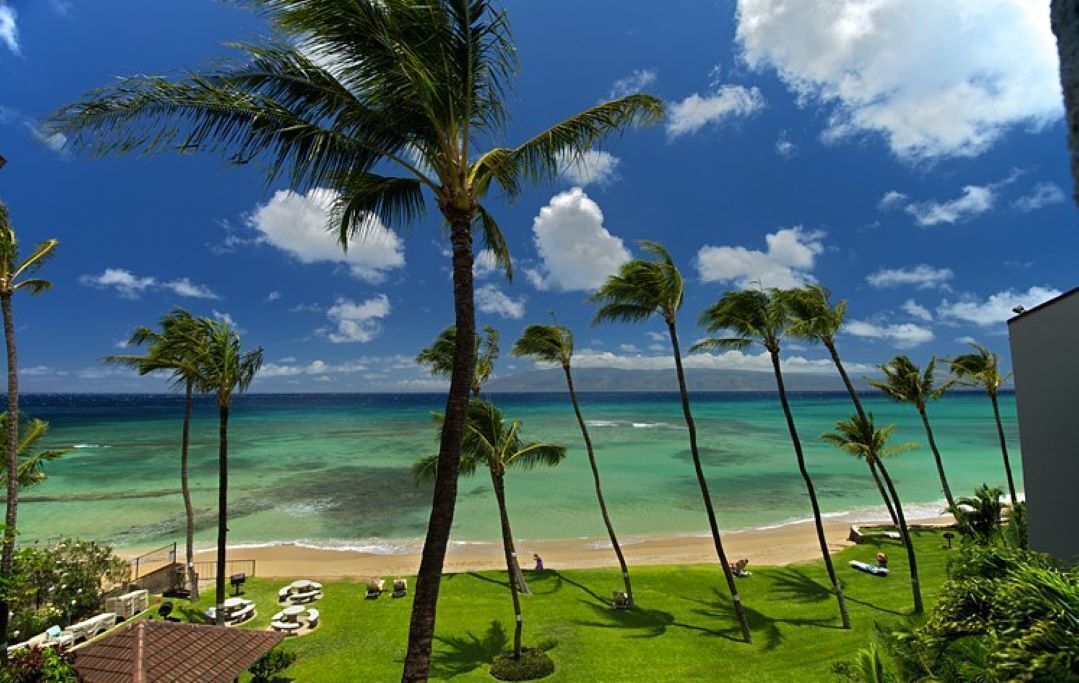 On the beach, sun loungers, beach towels