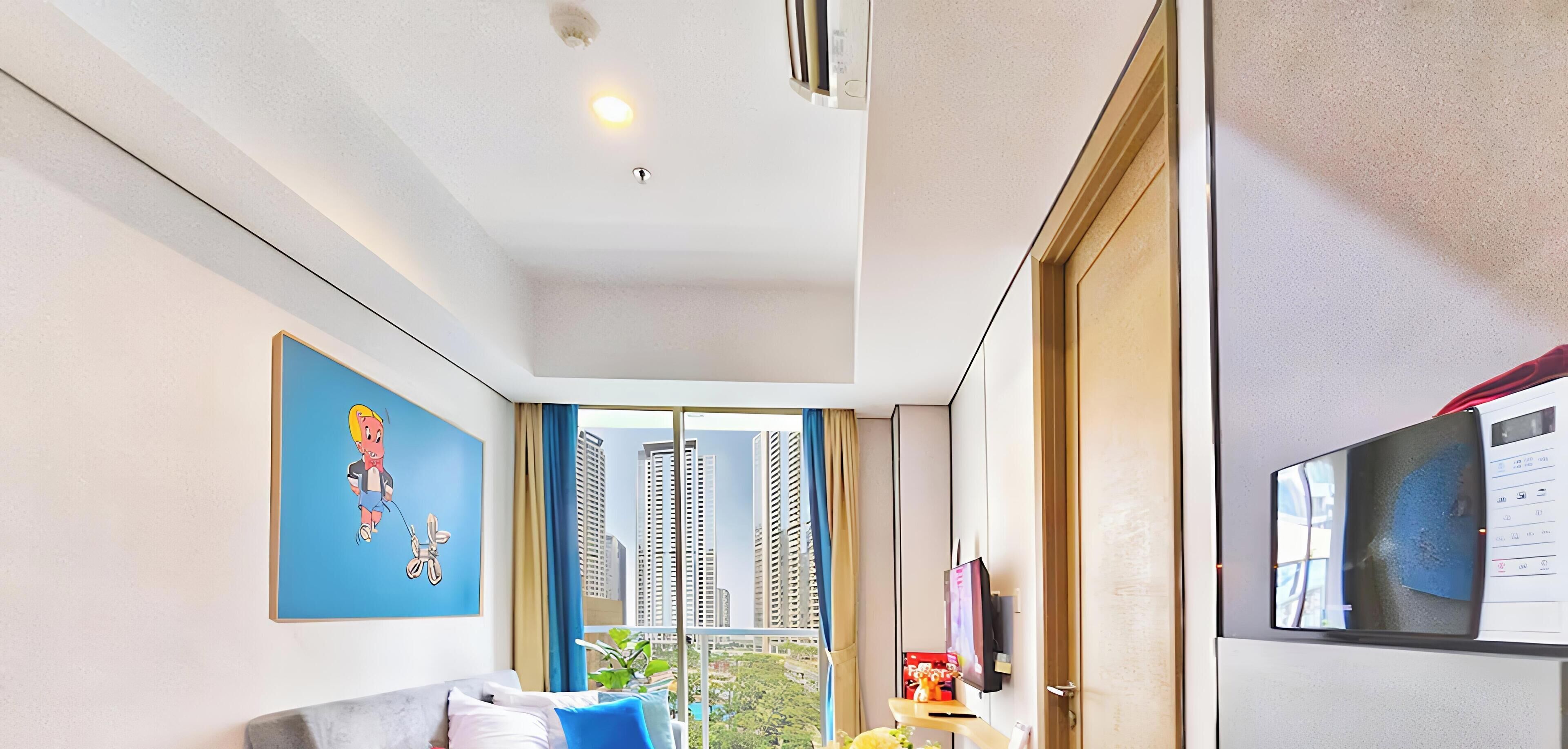 Apartment, 1 Schlafzimmer, Stadtblick | Wohnbereich