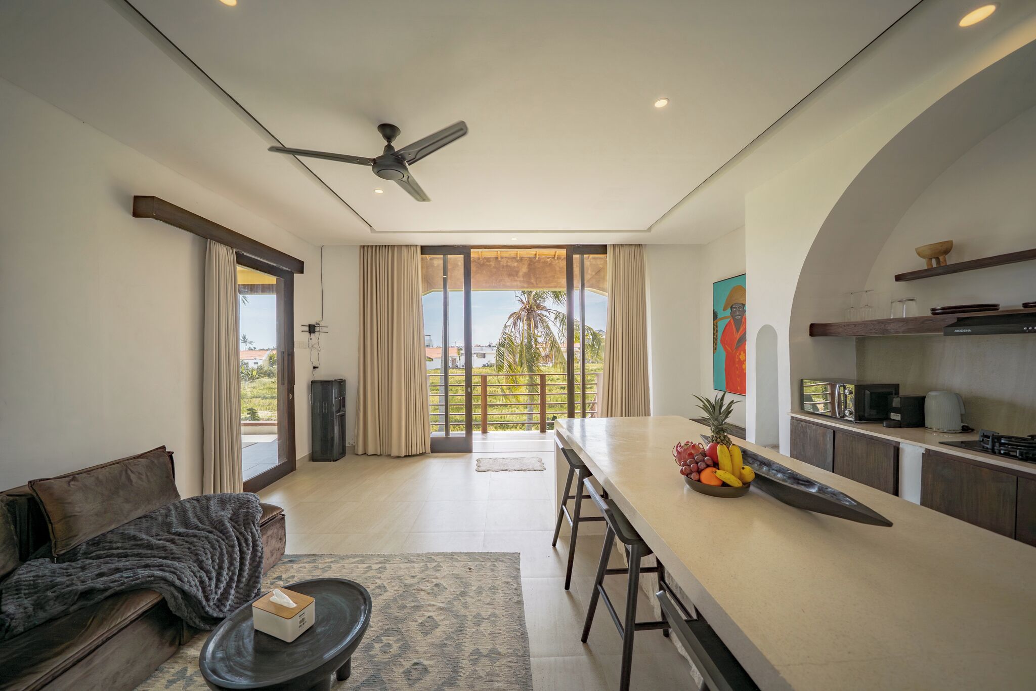 Deluxe Apartment, 1 Bedroom, Ensuite, Pool View | Living area