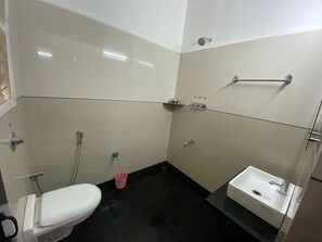 Shower, towels, soap