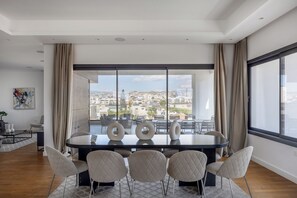 Apartment, 3 Bedrooms, Balcony, City View | Dining room - Sfiggos Premium Apartments (Limassol)