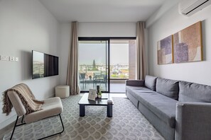 Apartment, 2 Bedrooms, Balcony, City View | Living room - Sfiggos Premium Apartments (Limassol)