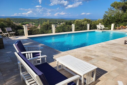 Two family cottages with swimming pool