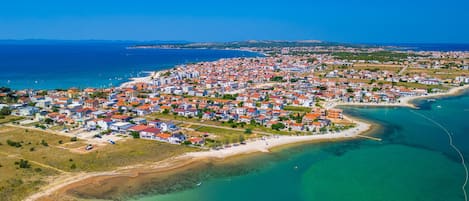 Vlak bij het strand