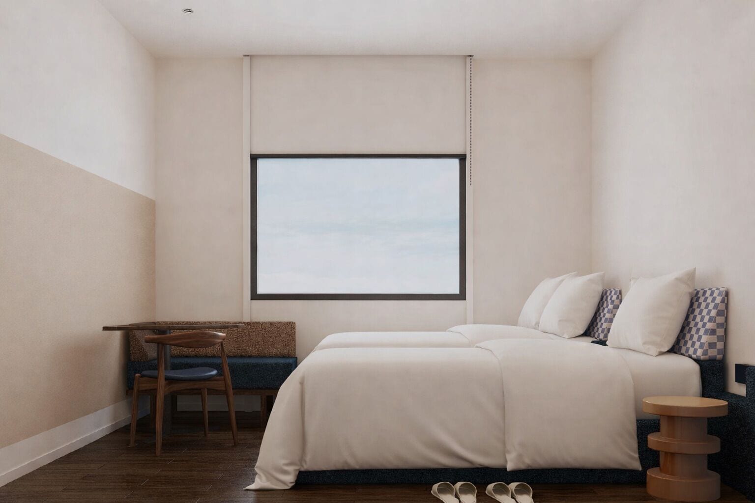 Quarto duplo básico, vista para a cidade | Escrivaninha, Wi-Fi de cortesia