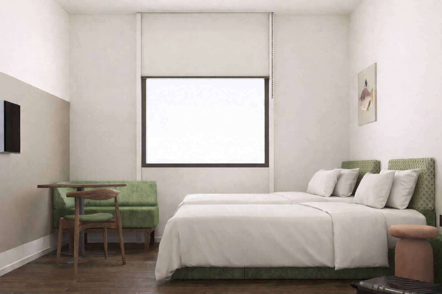 Basic-Zweibettzimmer, Stadtblick