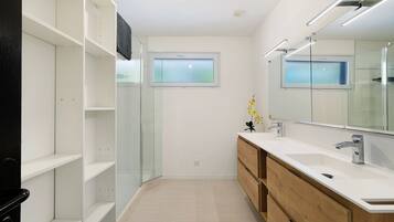 Shower, hair dryer
