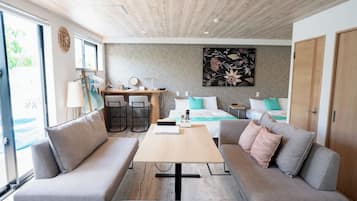 Luxury Villa, Multiple Beds, Kitchen, Garden View | Down comforters, memory foam beds, desk, laptop workspace