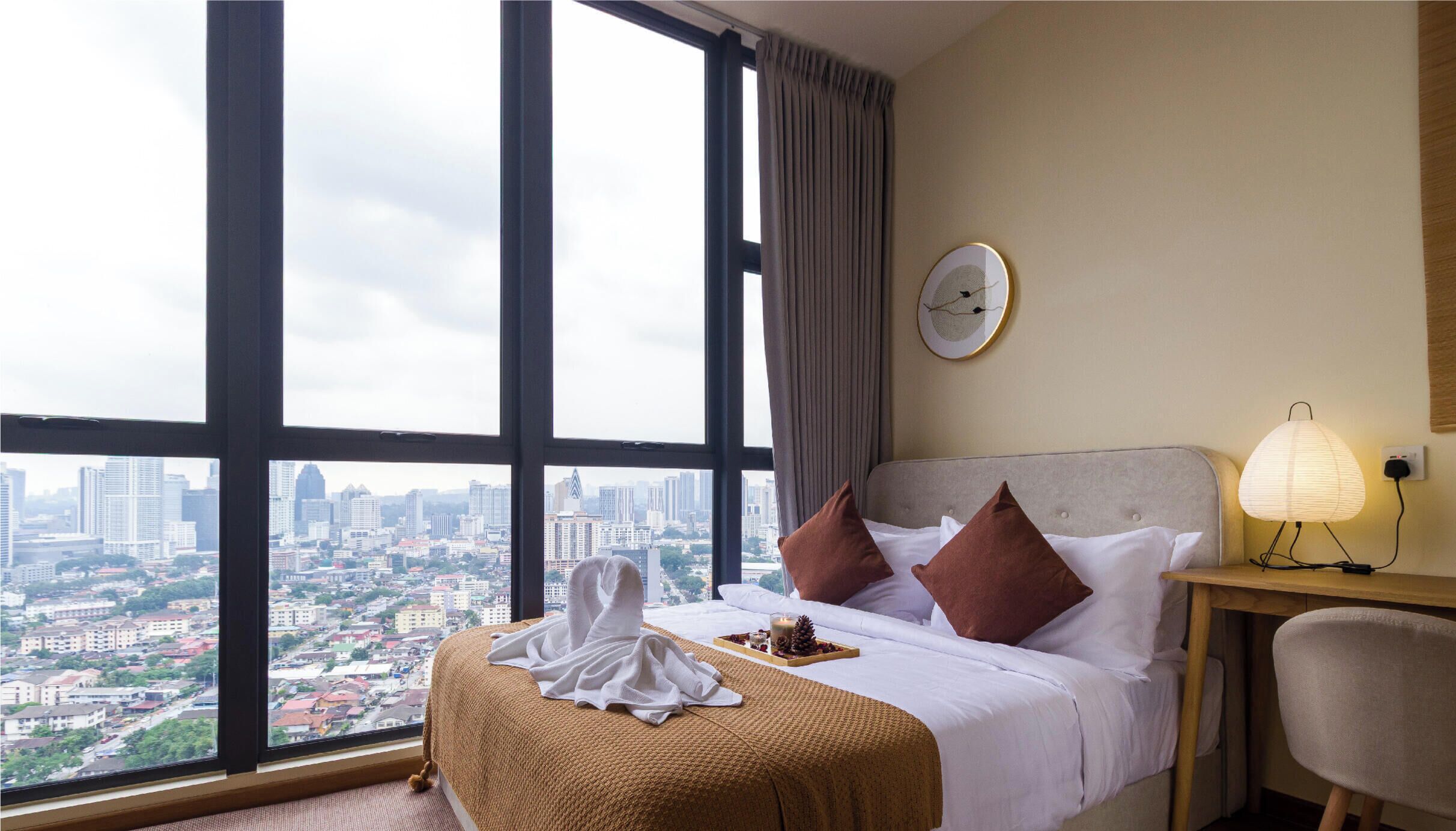 Signature Two Bedroom Suites (Japandi) | Individually decorated, individually furnished, desk, blackout curtains