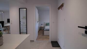 Desk, iron/ironing board, travel crib, WiFi