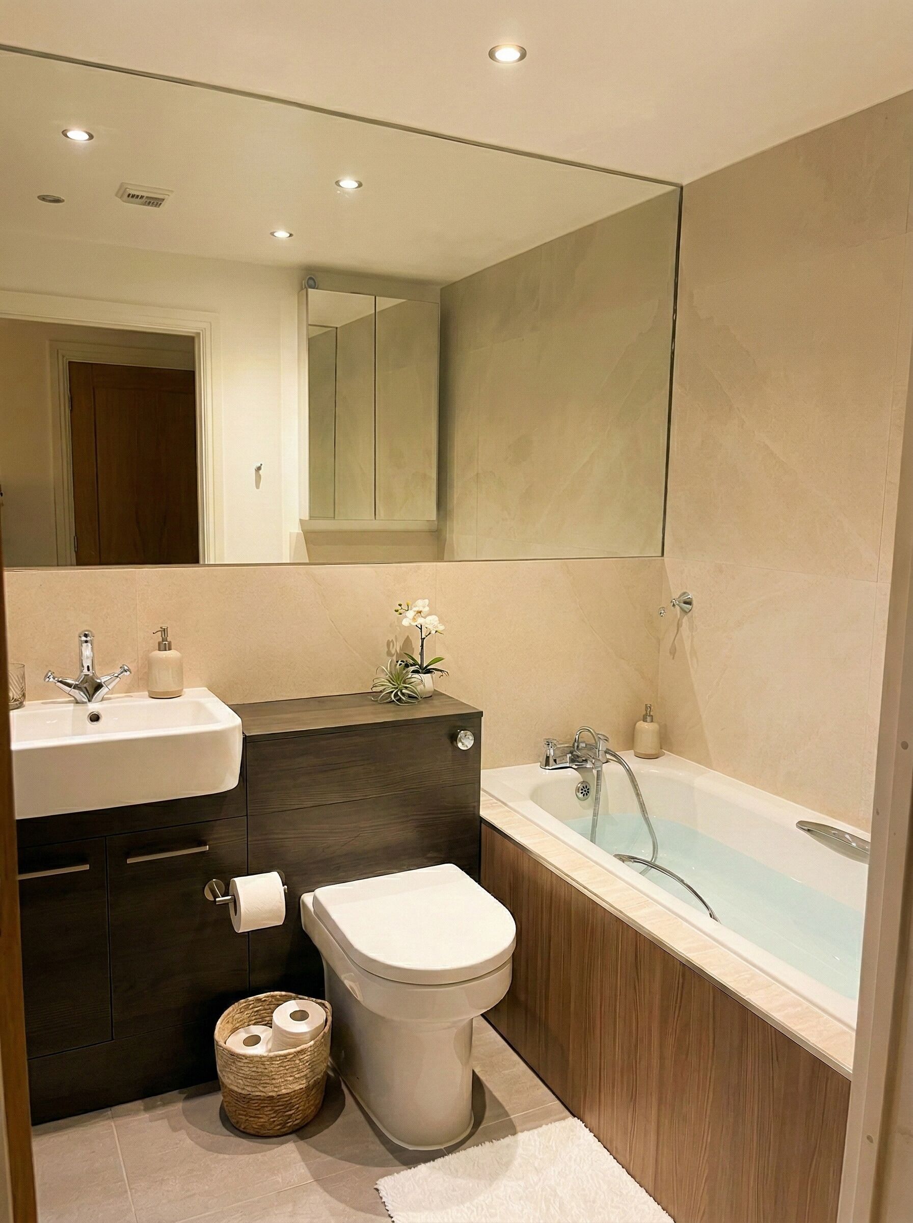 Towels, soap, toilet paper