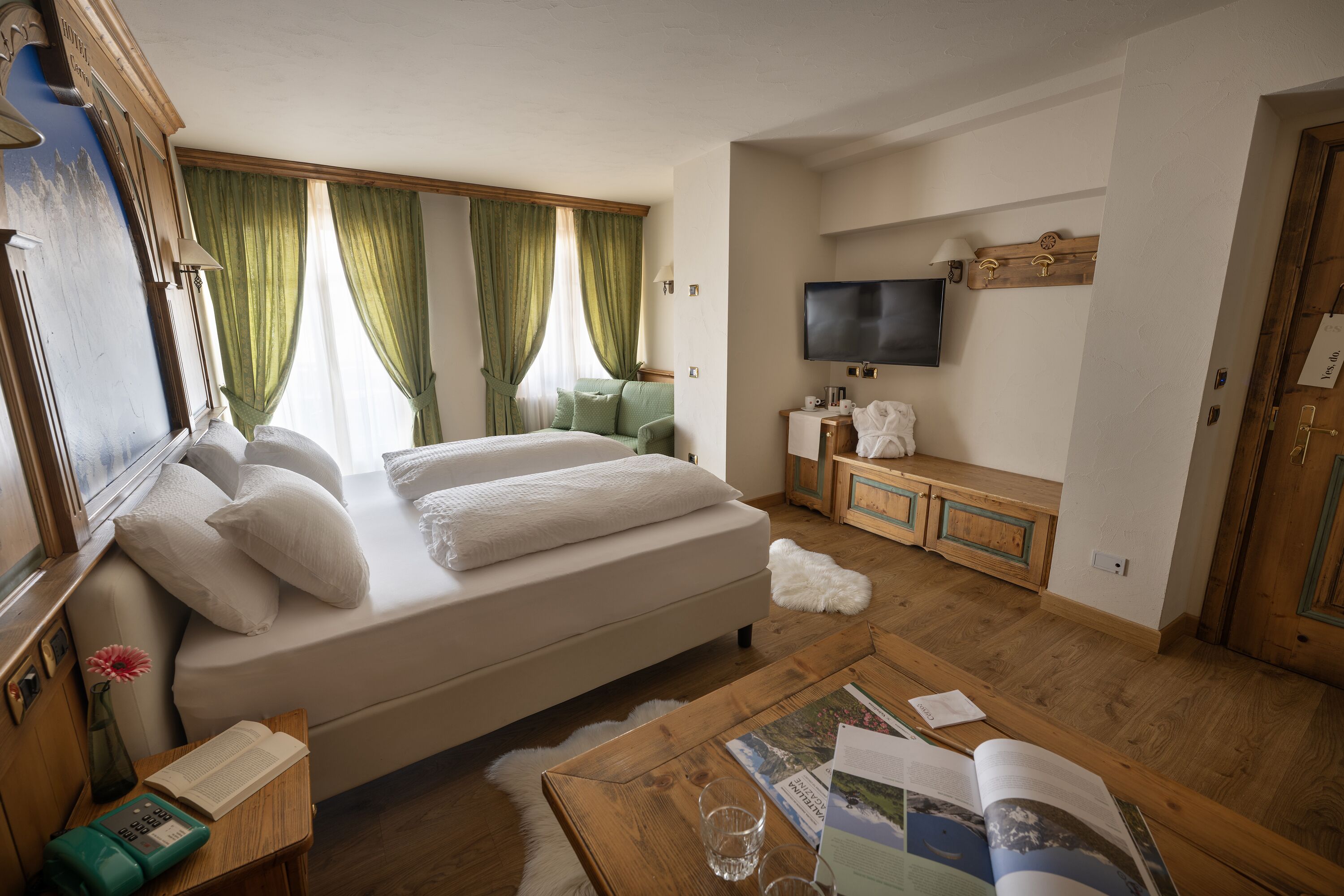 Junior Double or Twin Room, Balcony, Mountain View | In-room safe, iron/ironing board, free WiFi