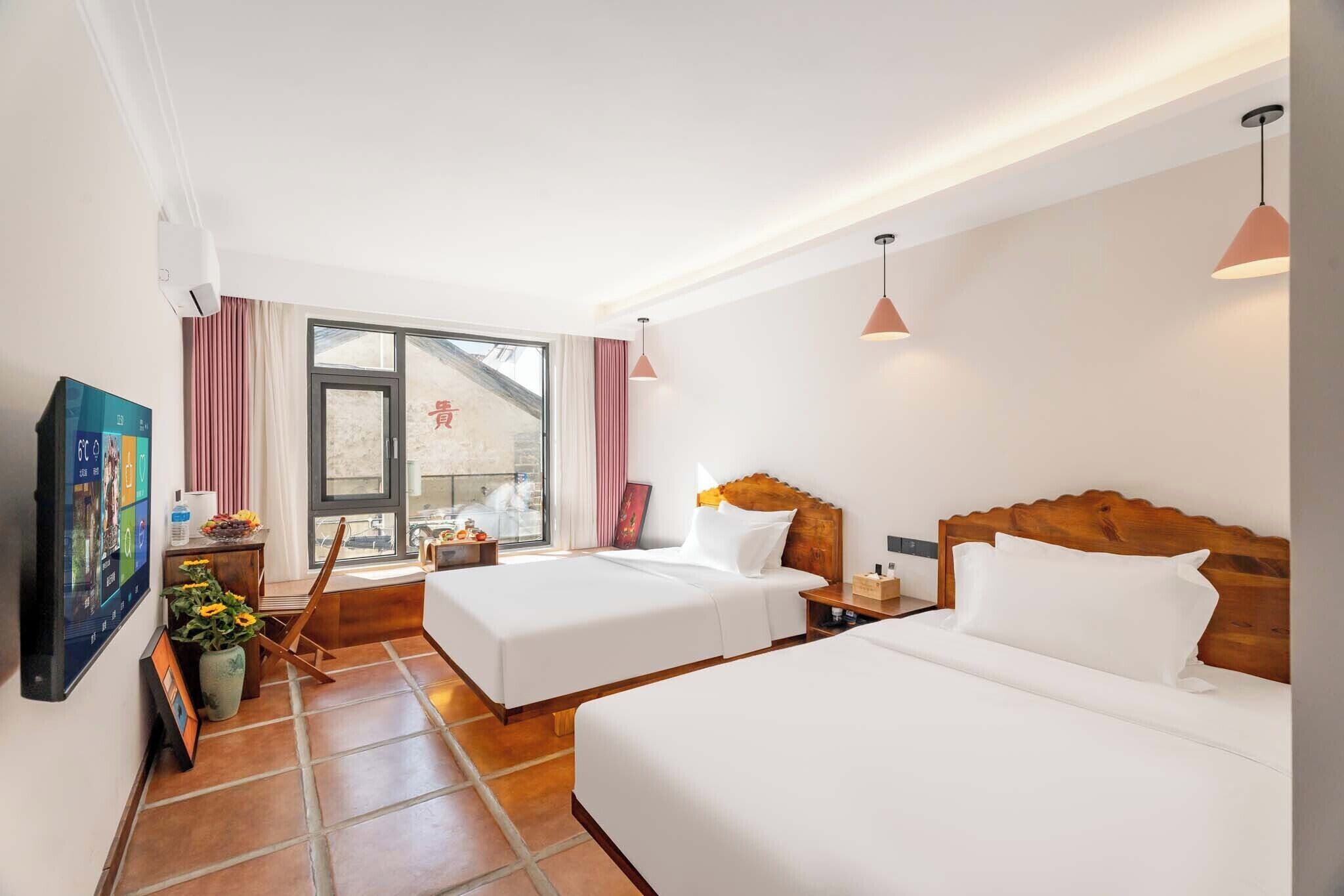 Senior Twin Room, Courtyard View | Desk, laptop workspace, blackout drapes, free WiFi