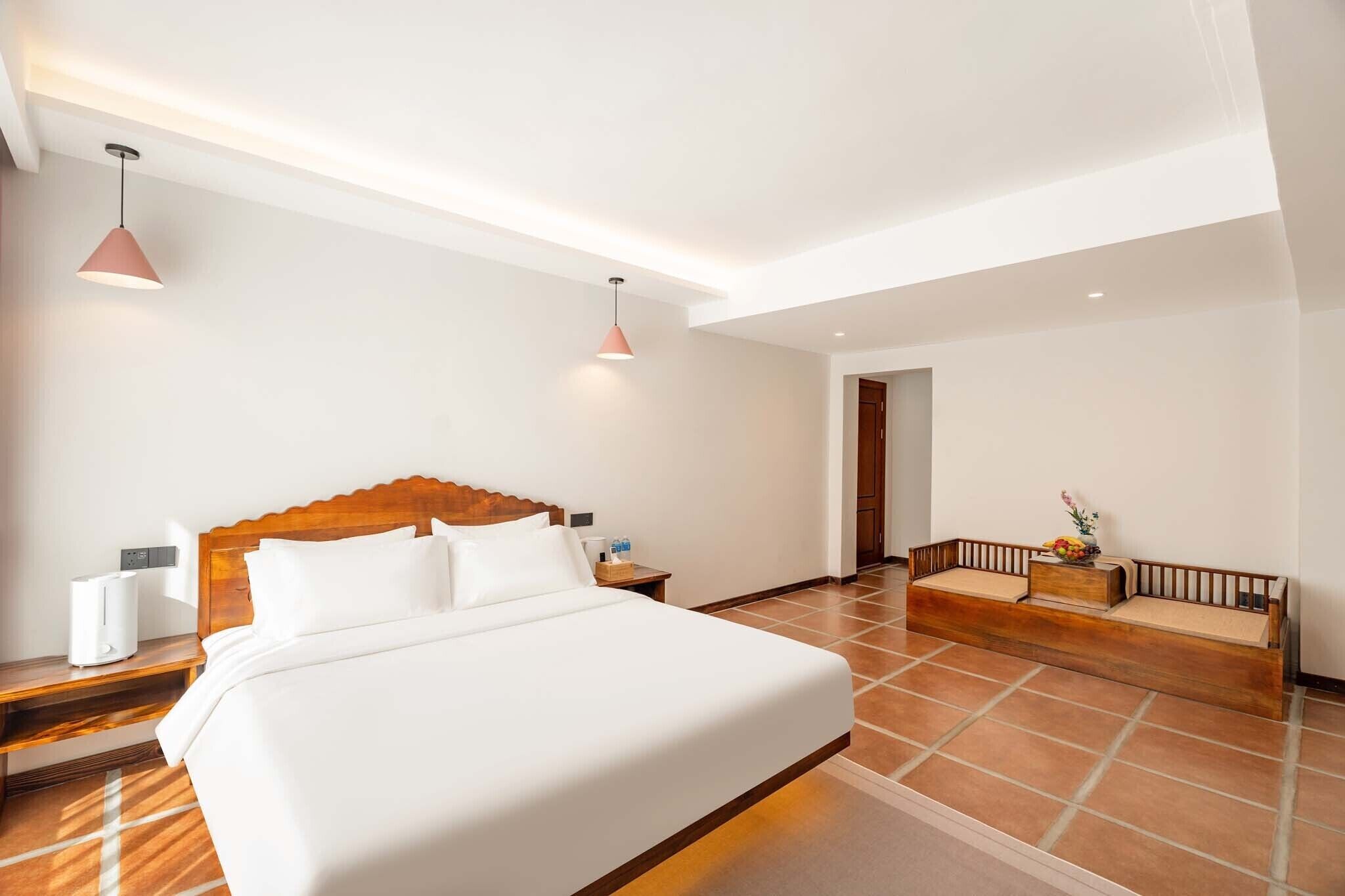 럭셔리 더블룸, 시내 전망 | 거실 공간