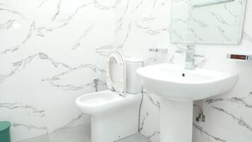 Towels, soap, toilet paper