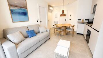 Apartemen Comfort, 1 Tempat Tidur Queen dengan tempat tidur Sofa, Bebas Asap Rokok | Area keluarga