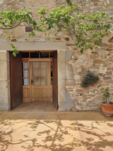La Parra 1 at Mas Pareta: Rural Apartment with Pool and Farm near Costa Brava