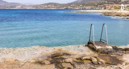 Apartment 'Aloustina' für 4 Personen, 50 m vom Meer, in Archangelos