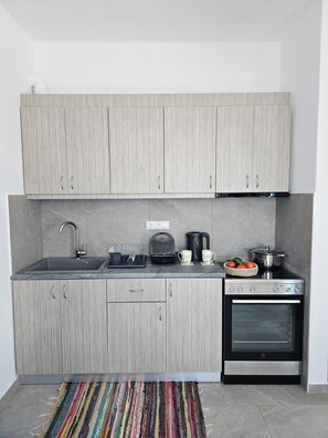 Lägenhet - 1 sovrum - utsikt mot bergen | Eget kök | Stort kylskåp, ugn, spishäll och grytor/köksredskap