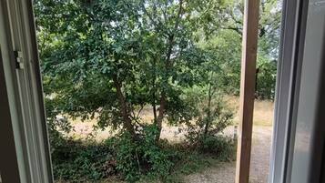Comfort huisje, 1 slaapkamer, uitzicht op tuin | Uitzicht vanuit de kamer