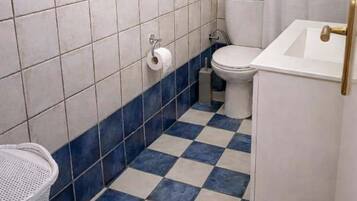 Douche, séchoir à cheveux, serviettes fournies