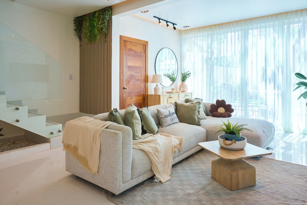 빌라, 파티오, 수영장 전망 | 거실