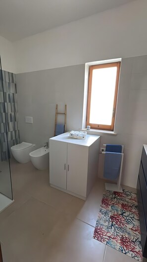 Regadera, secadora de cabello, toallas 