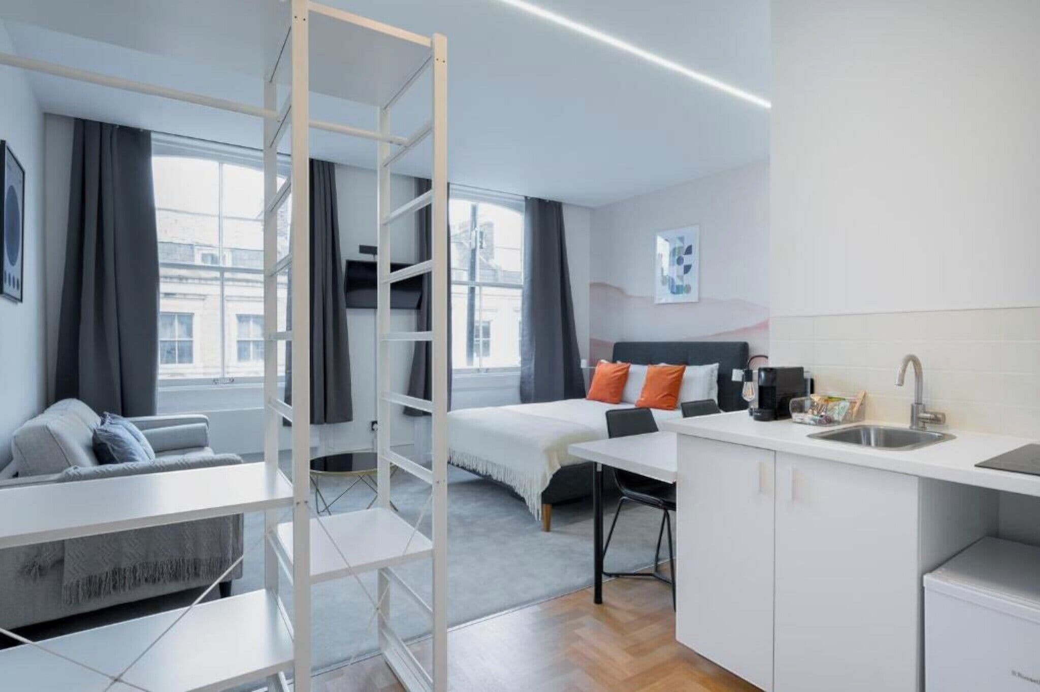 Comfort appartement, 1 tweepersoonsbed met slaapbank, niet-roken, uitzicht op de stad