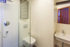 Free toiletries, hair dryer, towels, soap