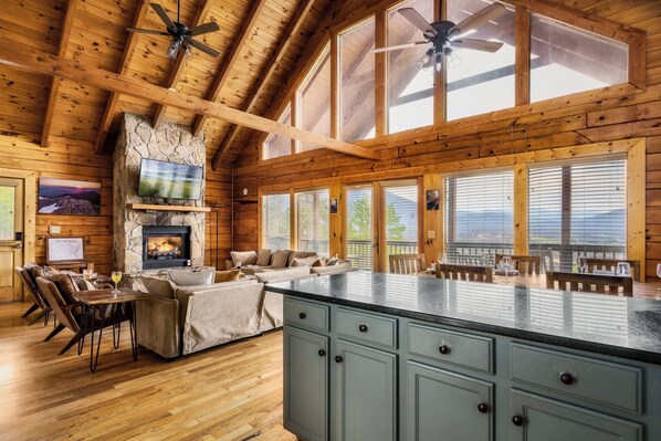 Interior - Cabin with Mountain Views, Hot Tub & Gamerooms! (Sevierville)