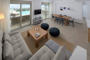 Living area - Splendid Rhodes Villa | Villa Ialysos | 4 Bedrooms | Breathtaking Sea Views |. (Lindos)